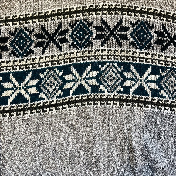 Vintage New Era Fair Isle Knit Sweater USA Made L - Picture 6 of 9